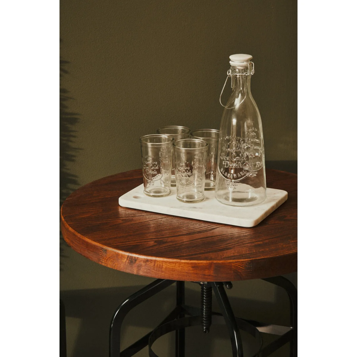New Foundry Walnut And Black Metal Bar Table - Black, Natural – image 3
