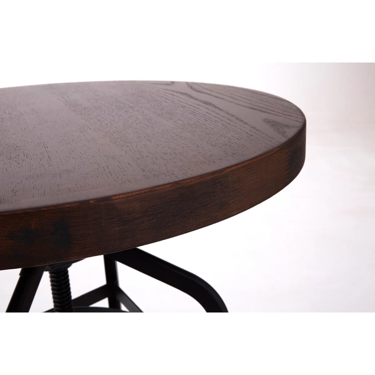 New Foundry Walnut And Black Metal Bar Table - Black, Natural – image 5