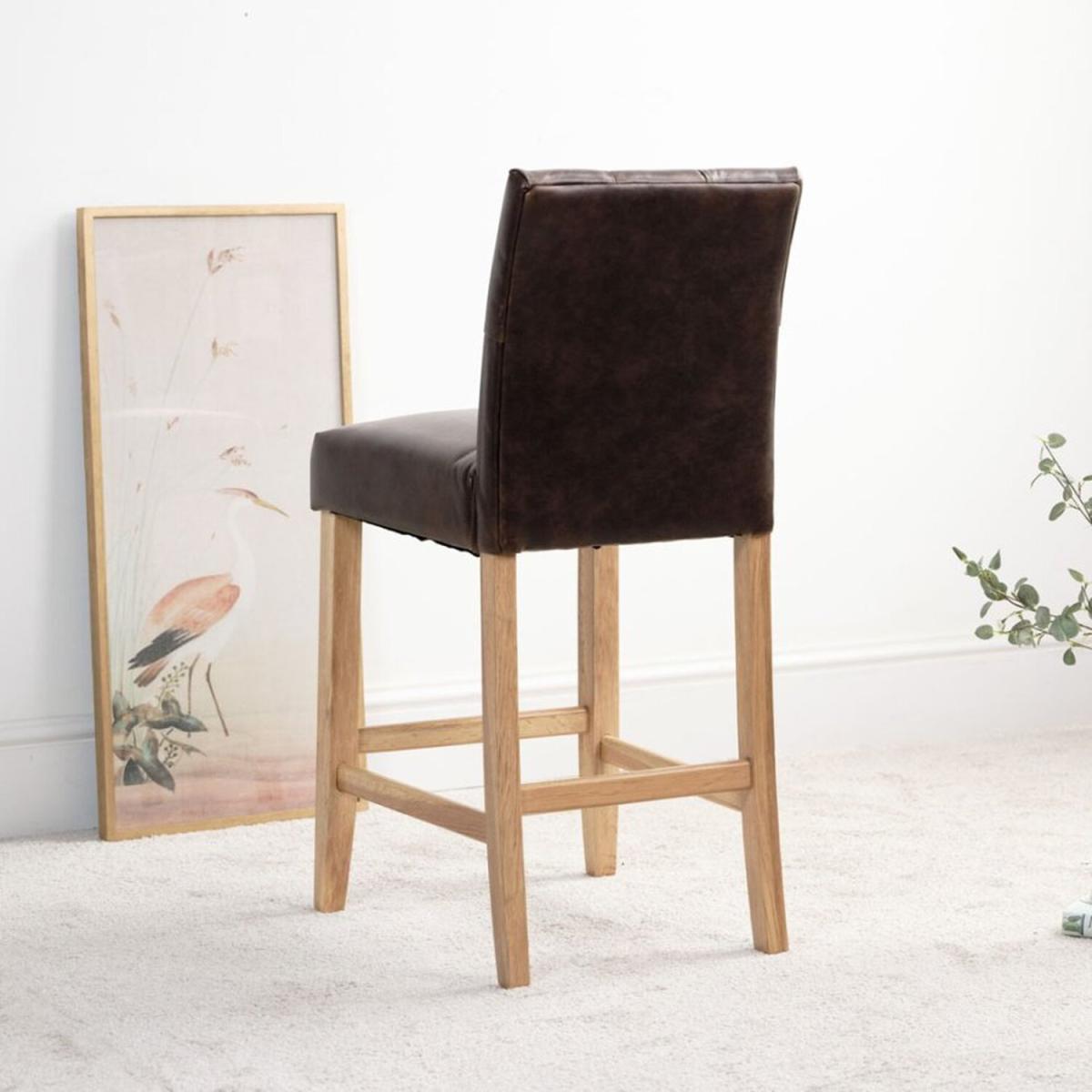 James Bar Stool (Set of 2) - Chestnut Brown – image 2