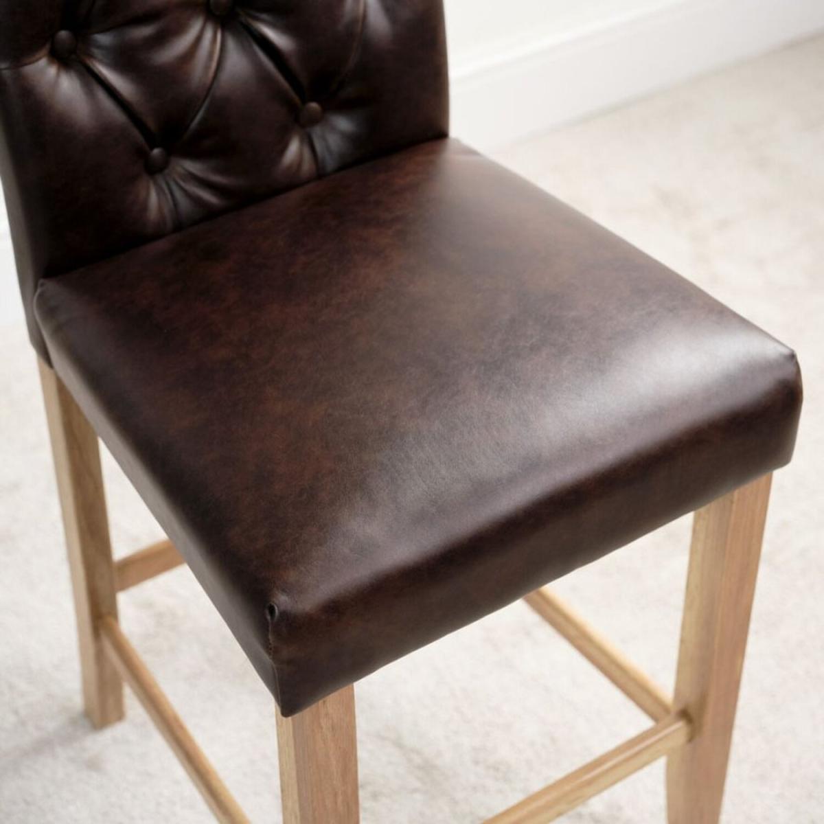 James Bar Stool (Set of 2) - Chestnut Brown – image 3