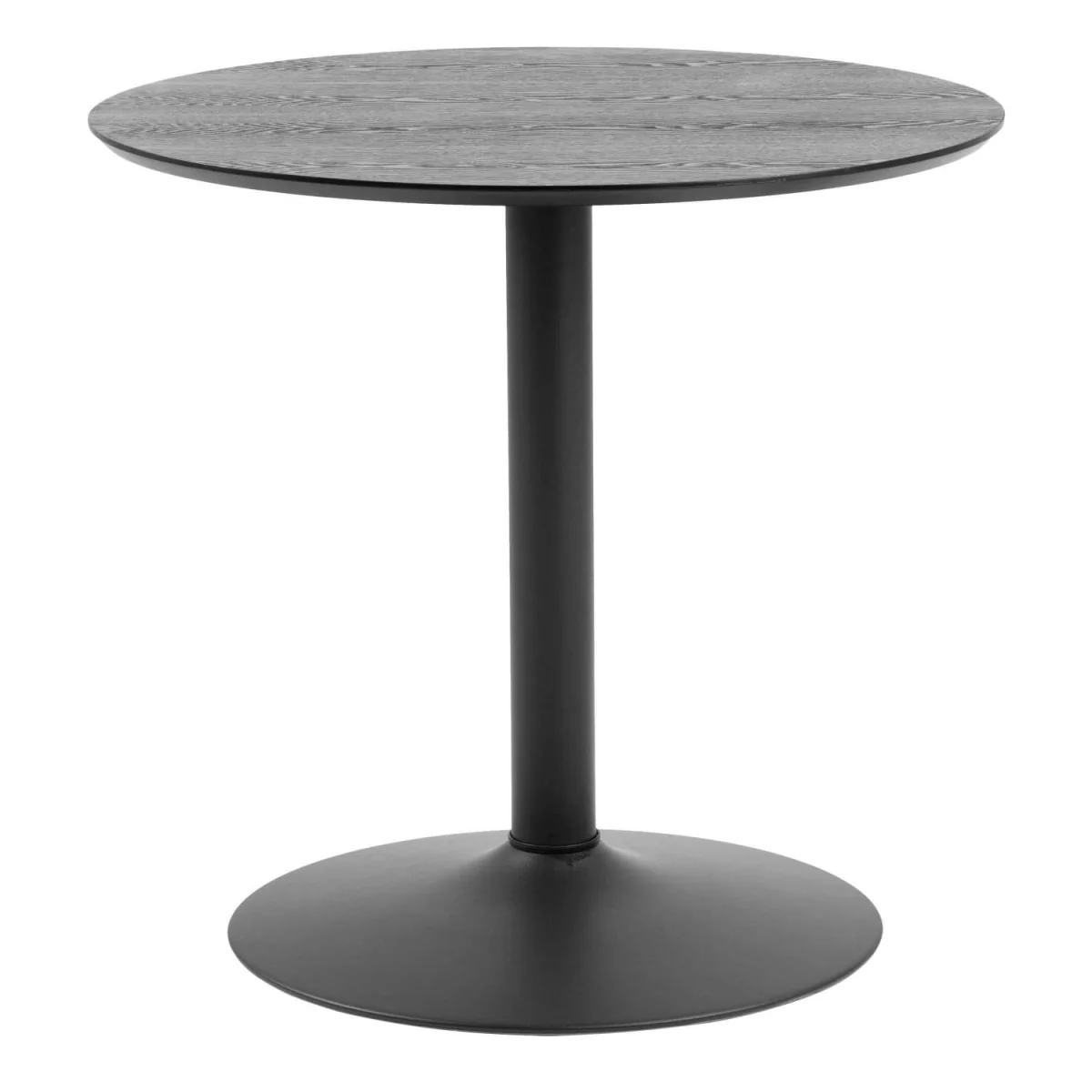 Aars Small Round Bar Table Marble Effect Top Trumpet Base - Black – image 2