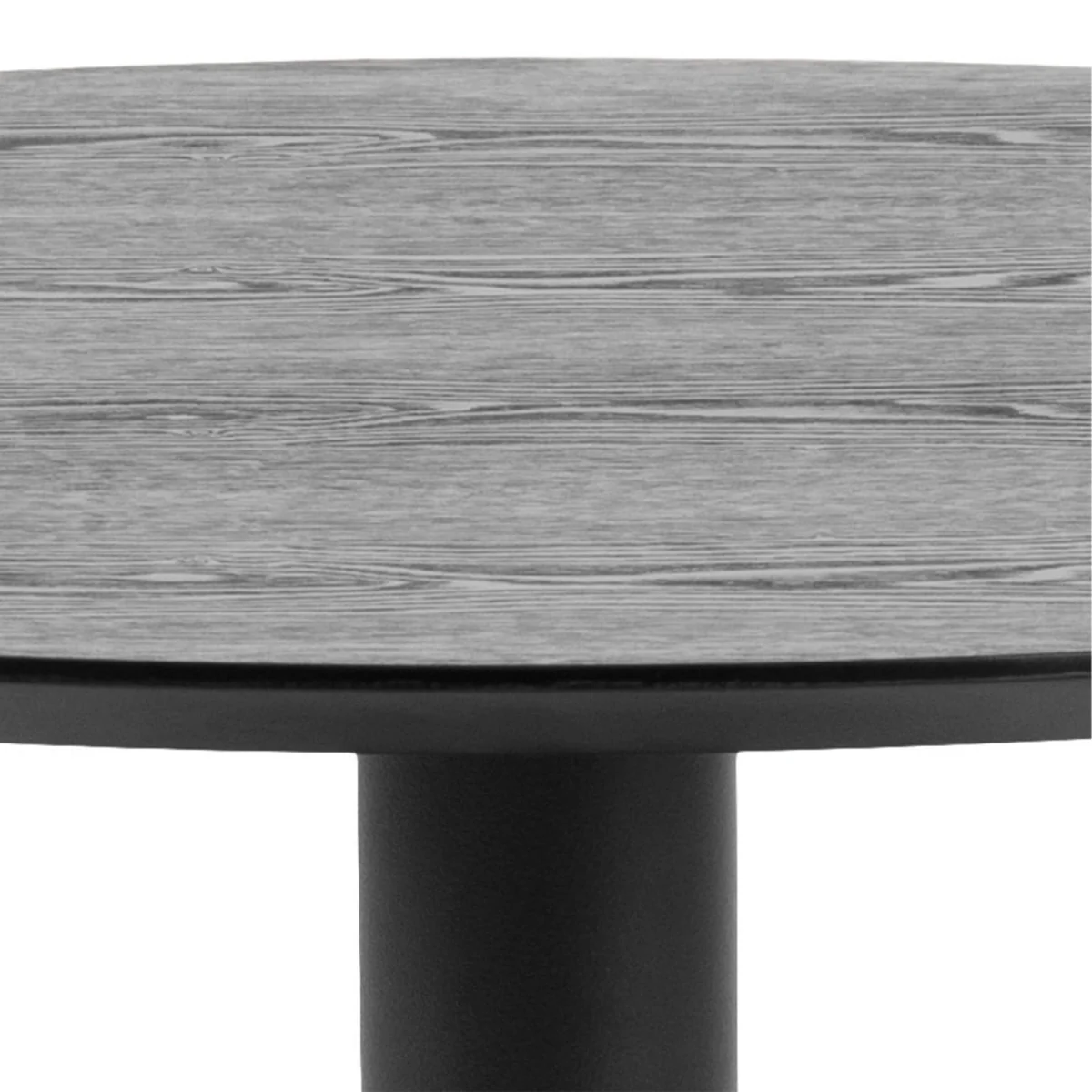 Aars Small Round Bar Table Marble Effect Top Trumpet Base - Black – image 4