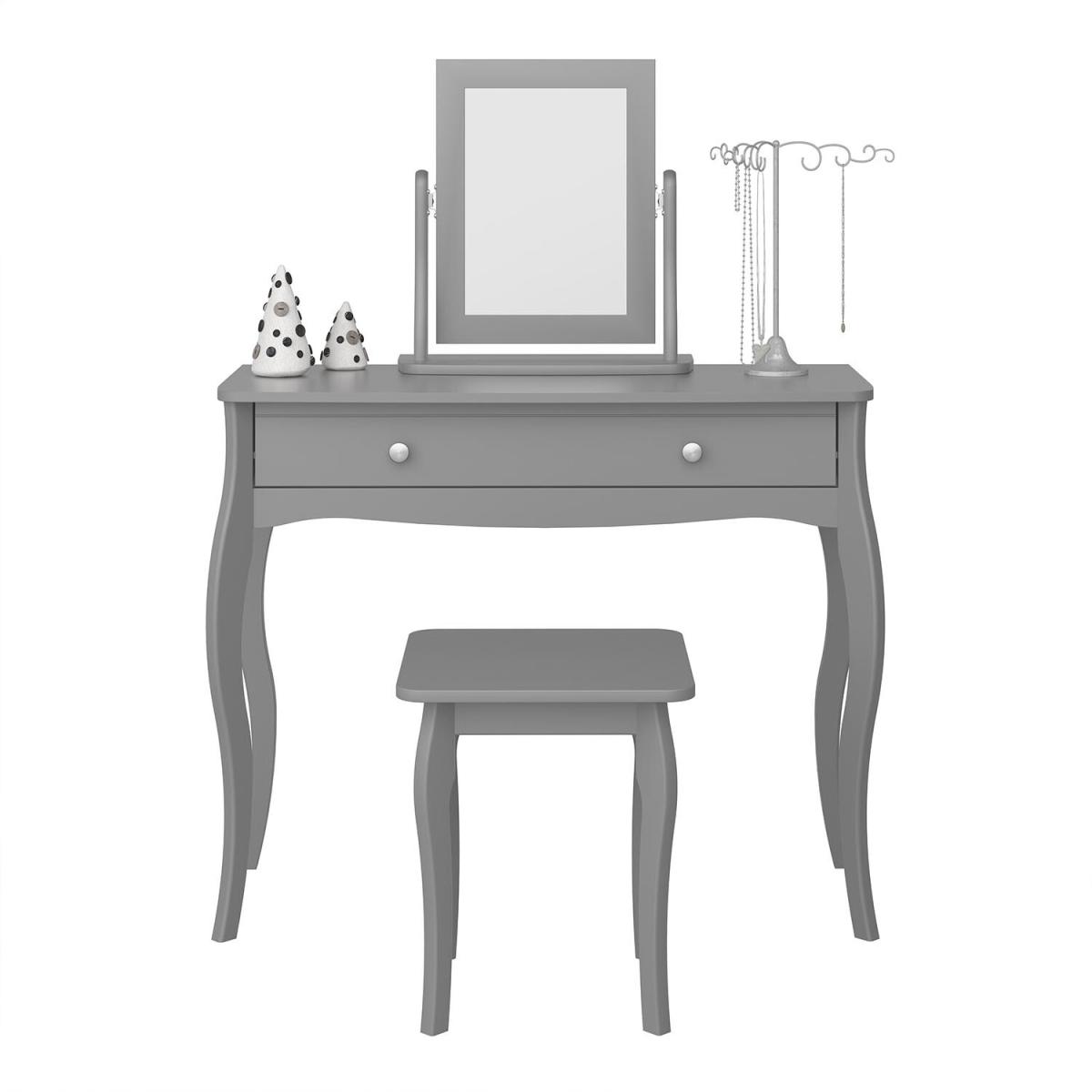 Baroque Dressing Table Stool - Grey – image 11