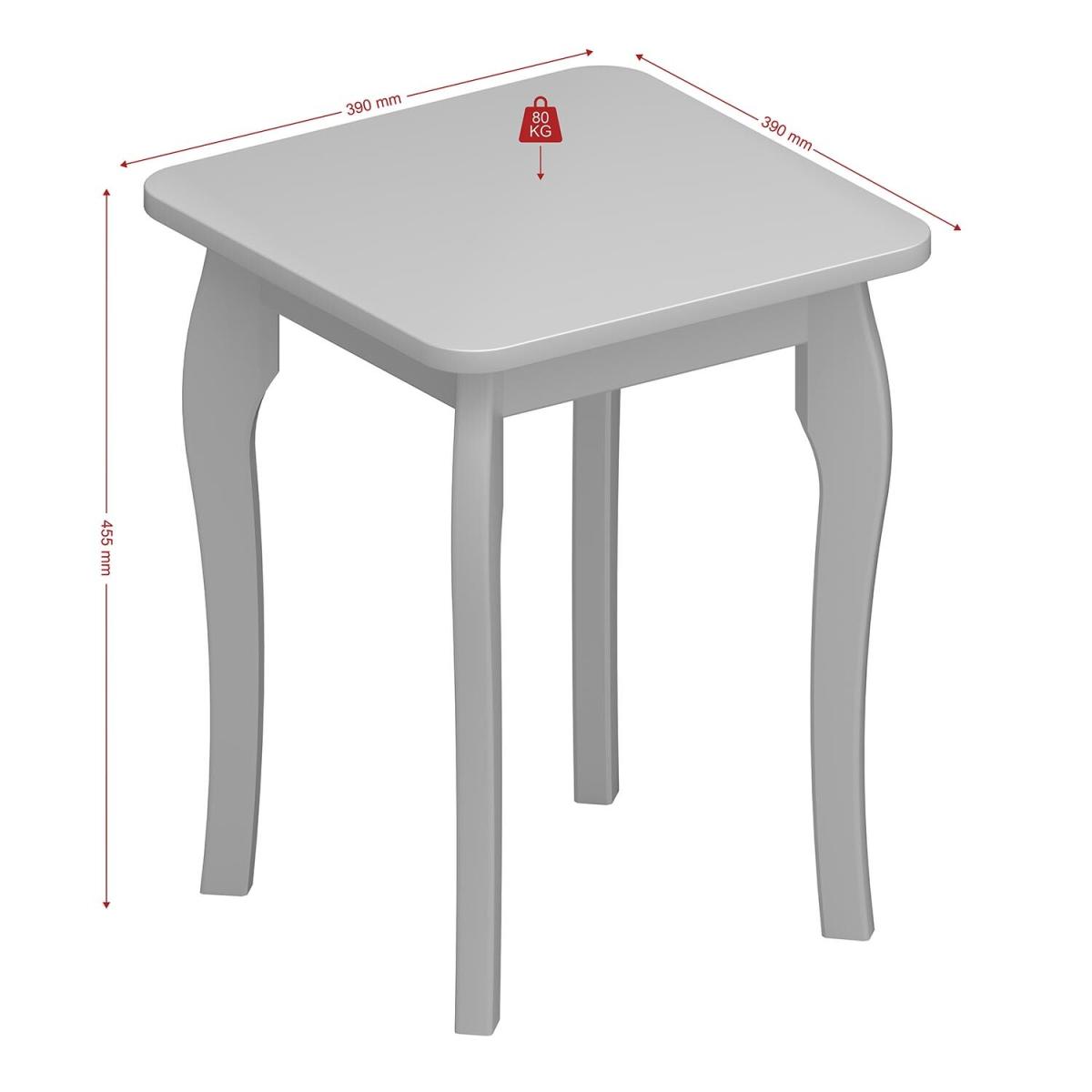 Baroque Dressing Table Stool - Grey – image 13