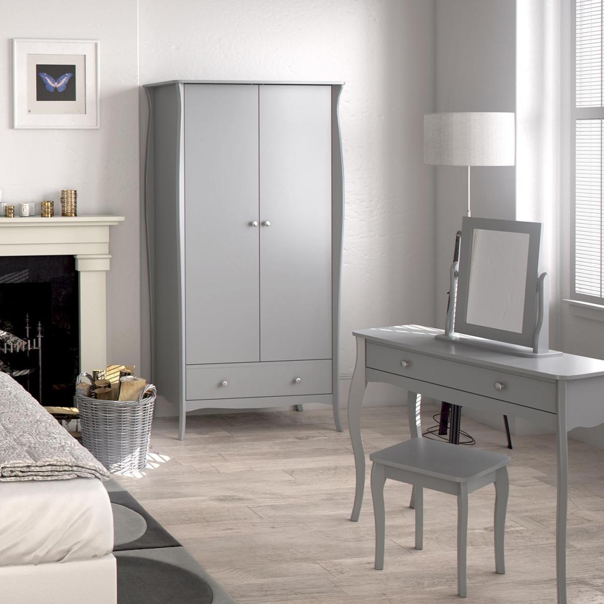 Baroque Dressing Table Stool - Grey – image 5