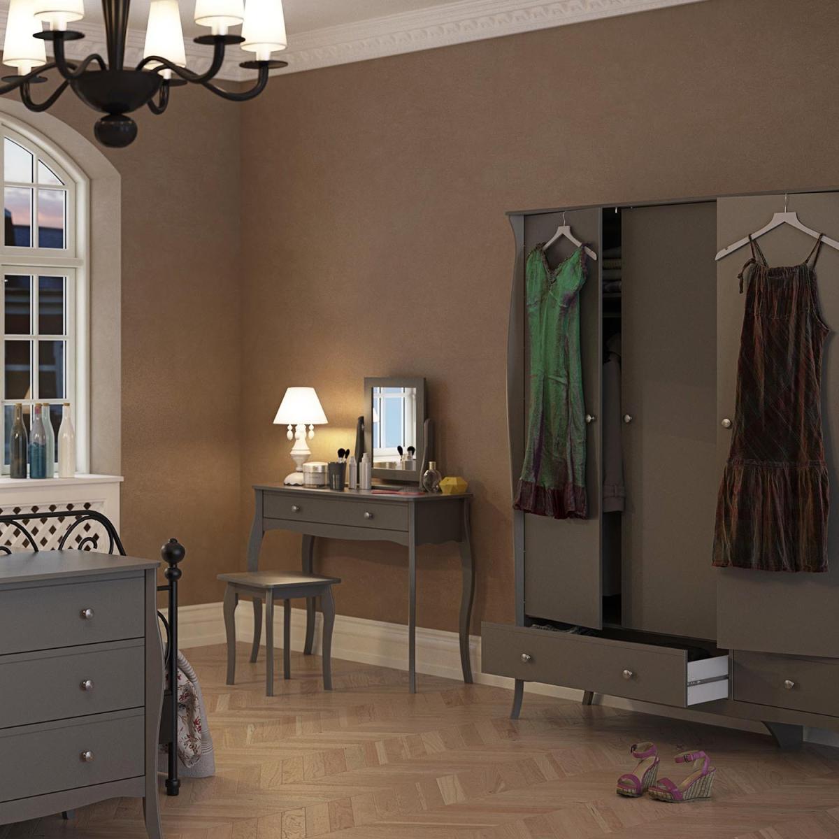 Baroque Dressing Table Stool - Grey – image 6