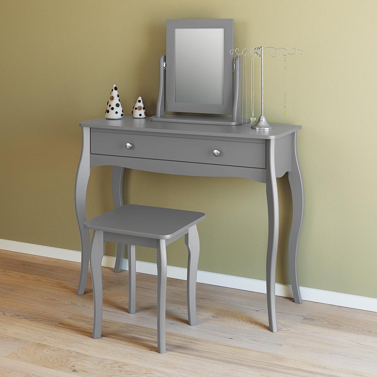 Baroque Dressing Table Stool - Grey – image 9