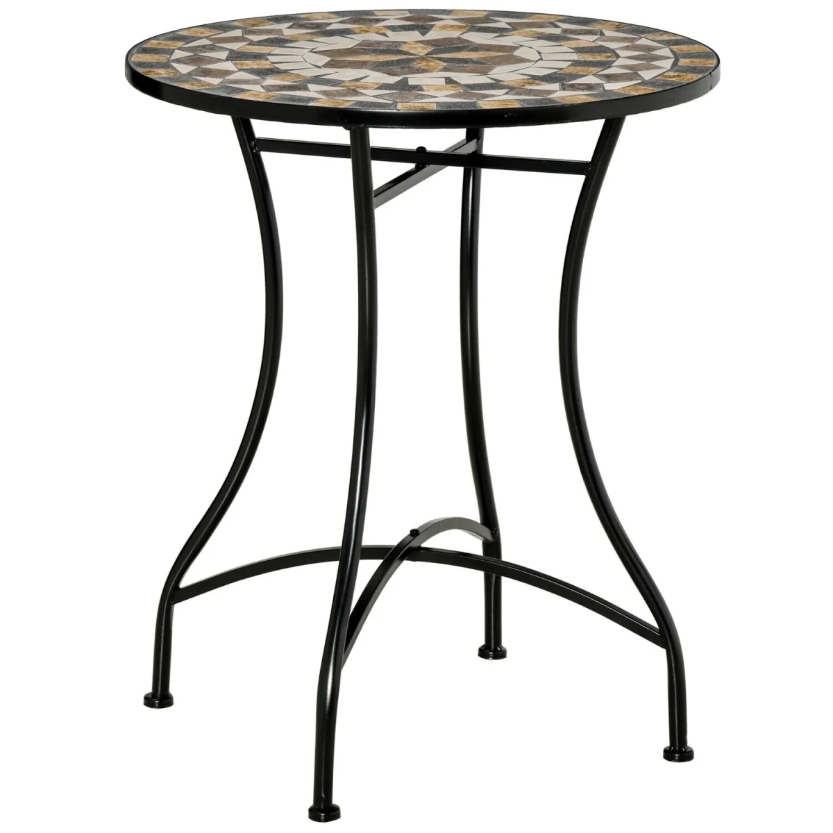 Nabaha Grey Round Mosaic Outdoor Bistro Table – image 3