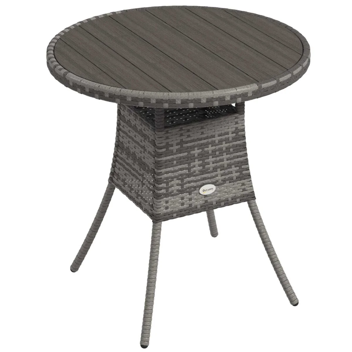 Reso Grey Rattan Outdoor Square Bistro Table – image 3