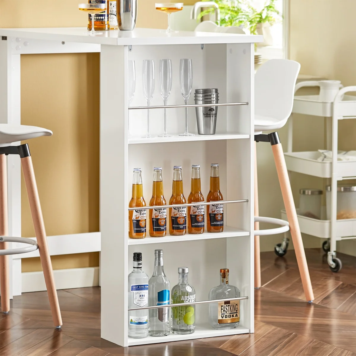 SoBuy Kitchen Dining Bar Table - White – image 5
