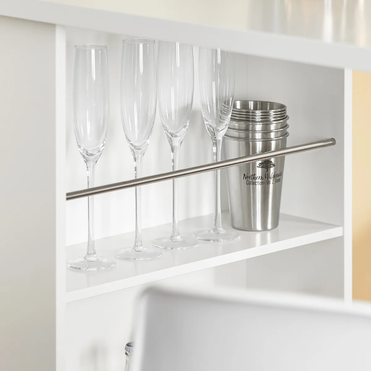 SoBuy Kitchen Dining Bar Table - White – image 7