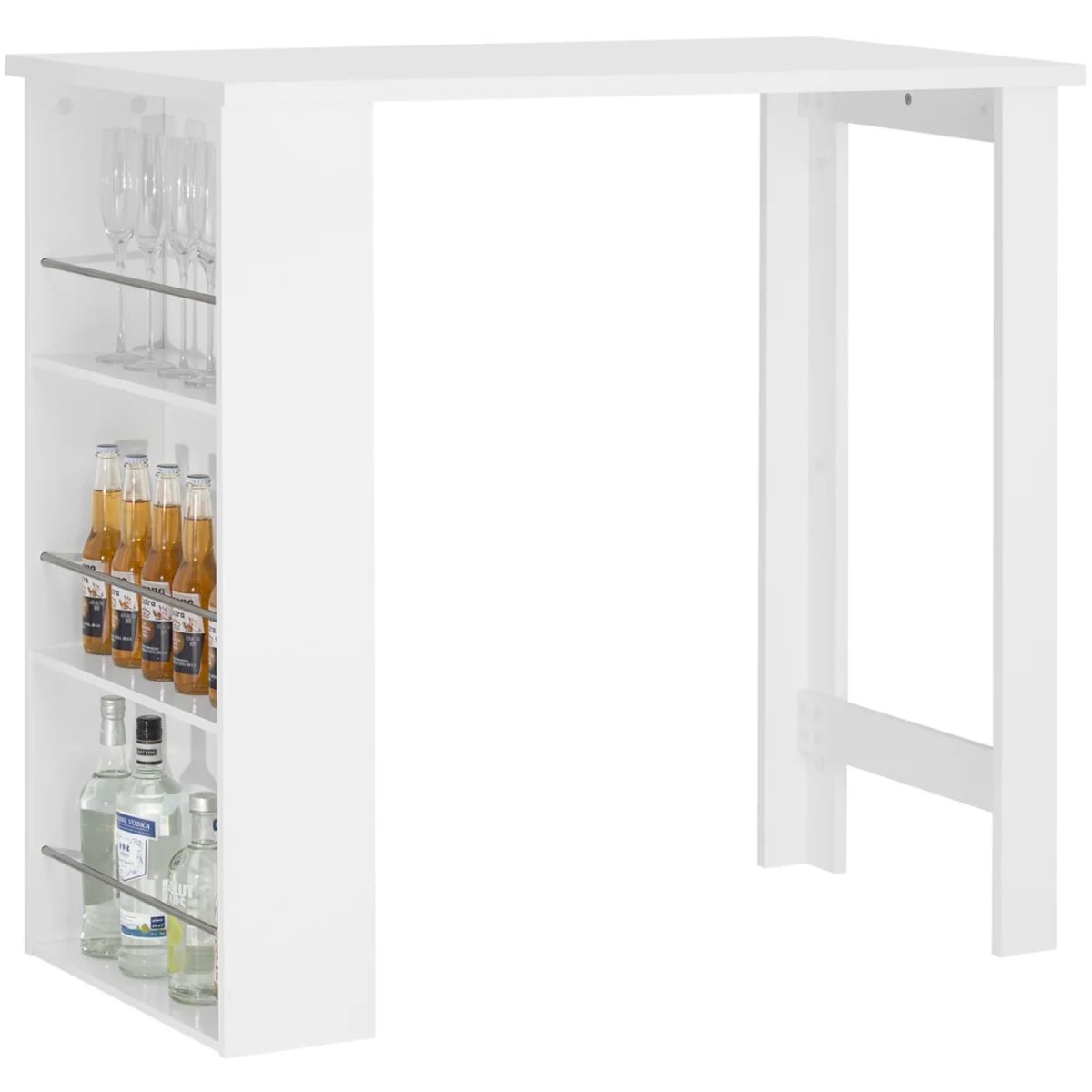 SoBuy Kitchen Dining Bar Table - White – image 10