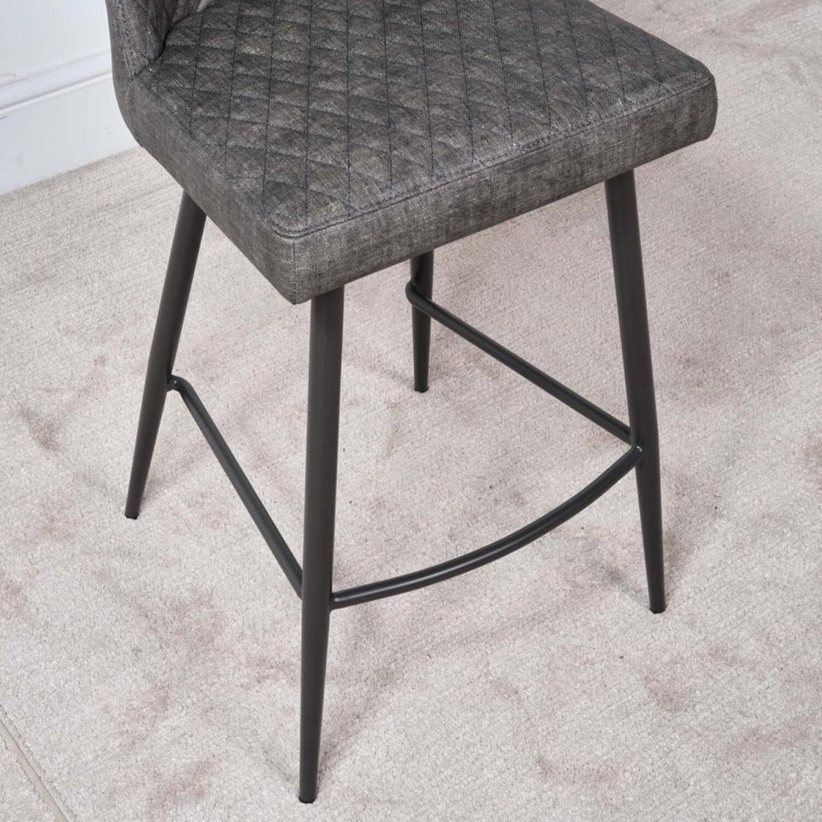 Industrial Bar Stool (Set of 2) - Grey – image 2