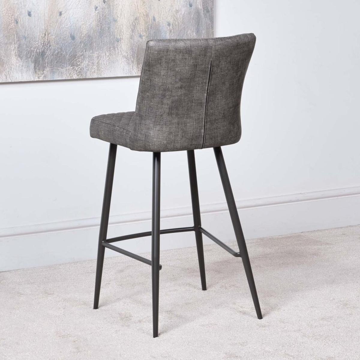 Industrial Bar Stool (Set of 2) - Grey – image 3