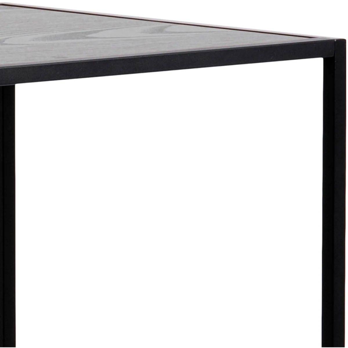 Seaford Black Metal Bar Table with Black Ash Top - Black – image 7