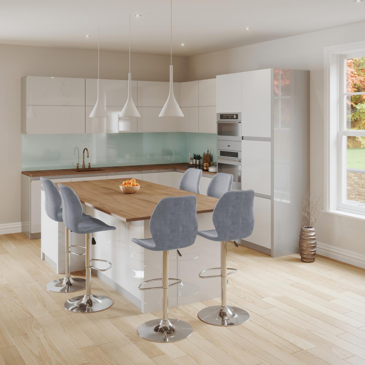 Lexis Bar Stool - Set of 2 - Light Grey – image 2