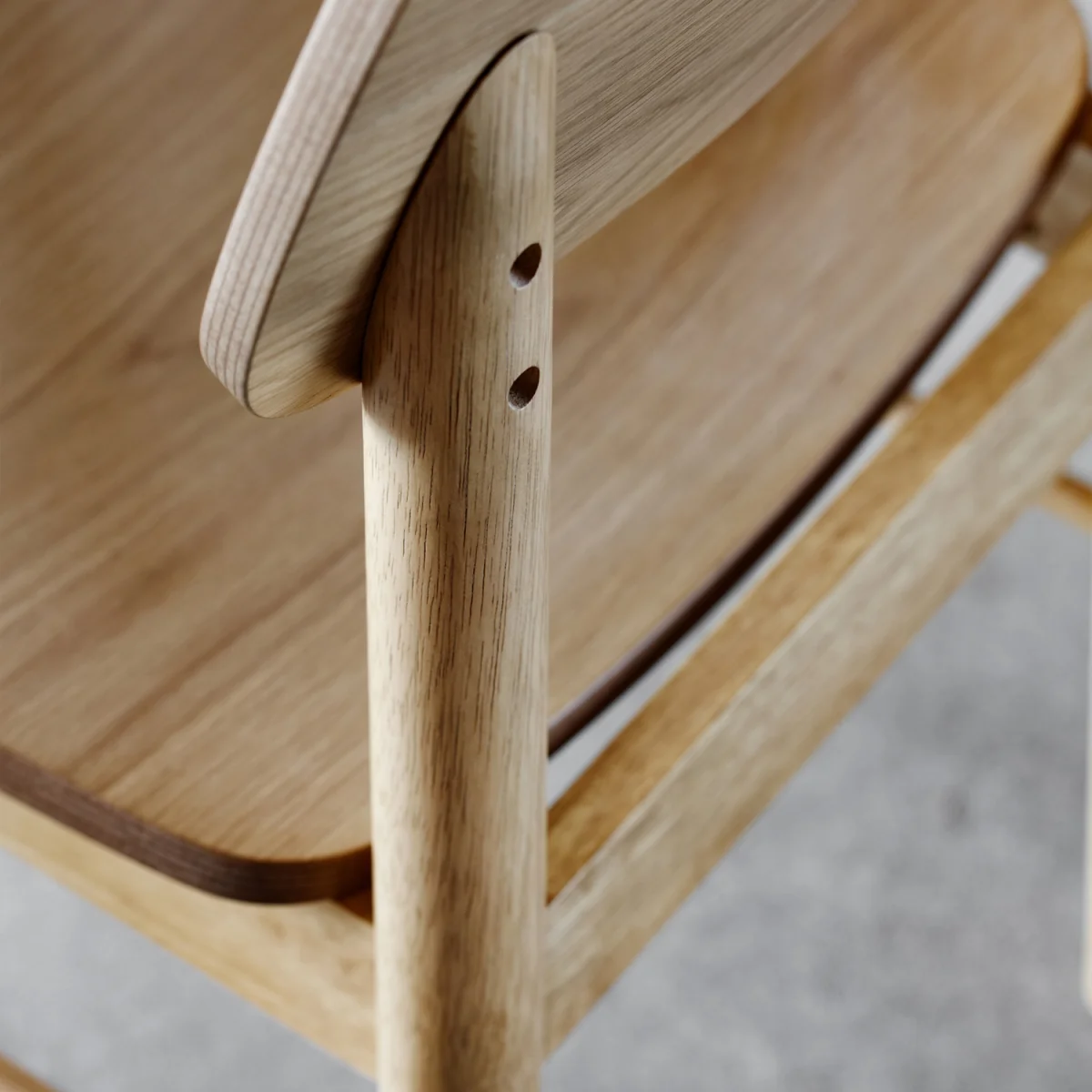 Barlow Bar Table in Matt Oak Included 2 Barlow Bar Stool in Matt Oak - Oak – image 6