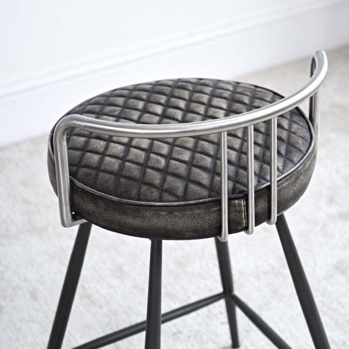 Milton Bar Stool (Set of 2) - Dark Grey – image 3