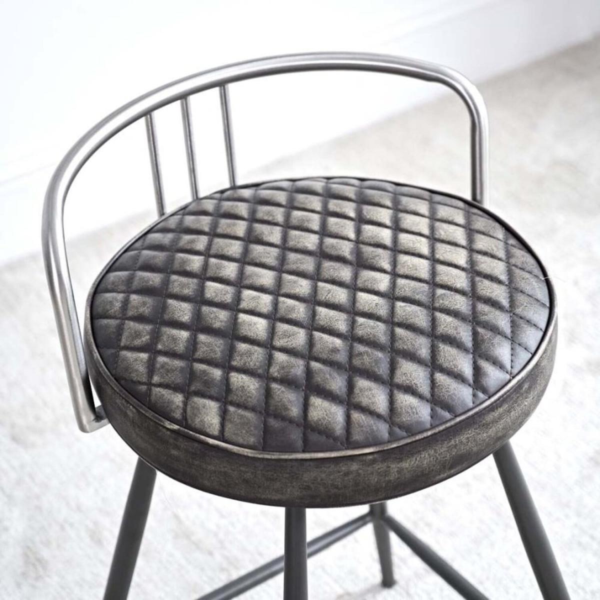 Milton Bar Stool (Set of 2) - Dark Grey – image 4
