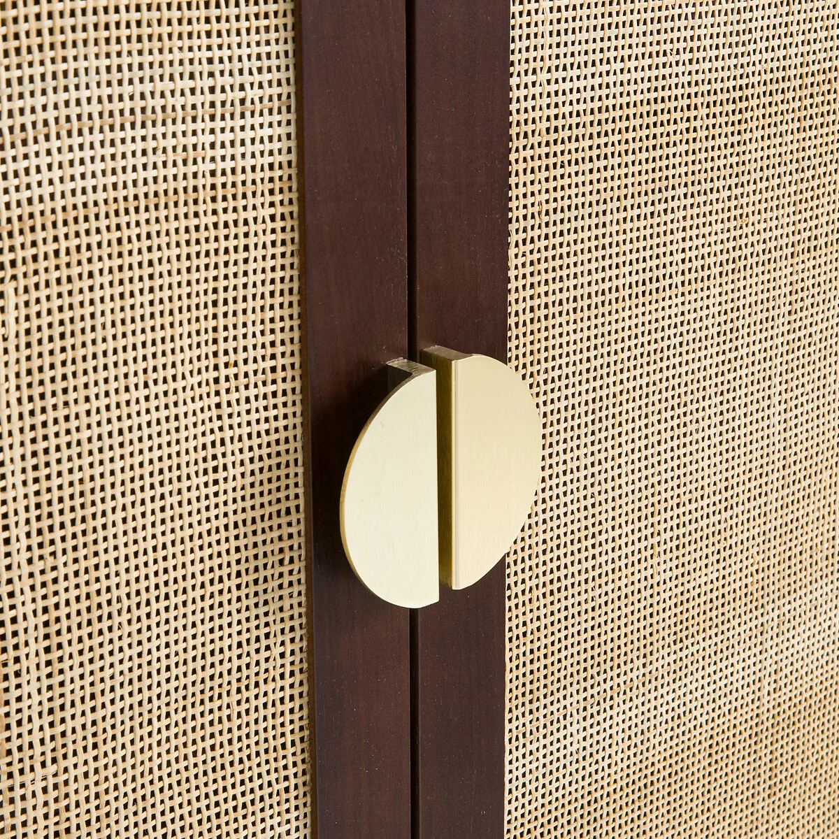 Jadou Drinks Cabinet in Walnut Veneer and Rattan Cane – image 4