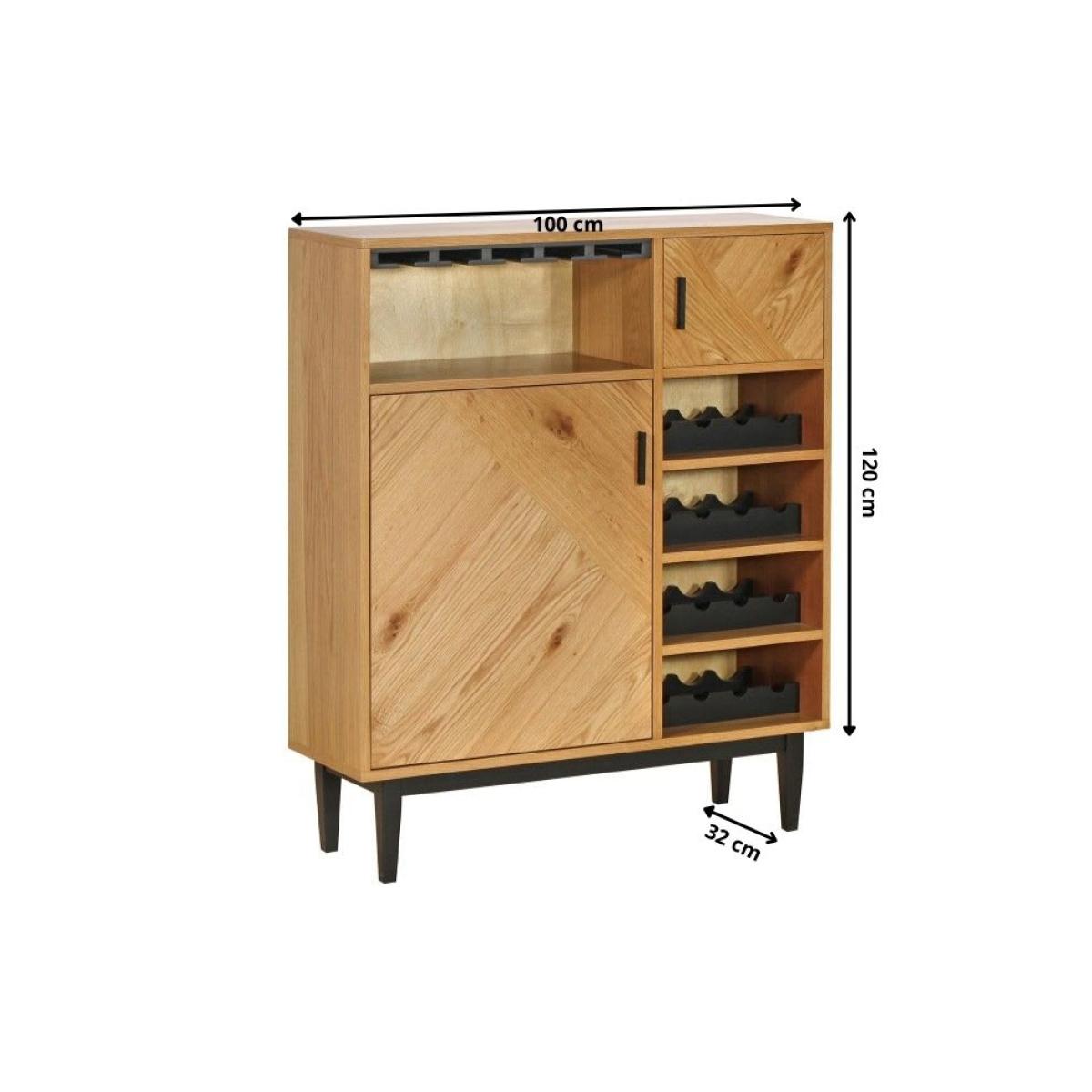Temis – Parquet Drinks Cabinet – 100cm – image 6