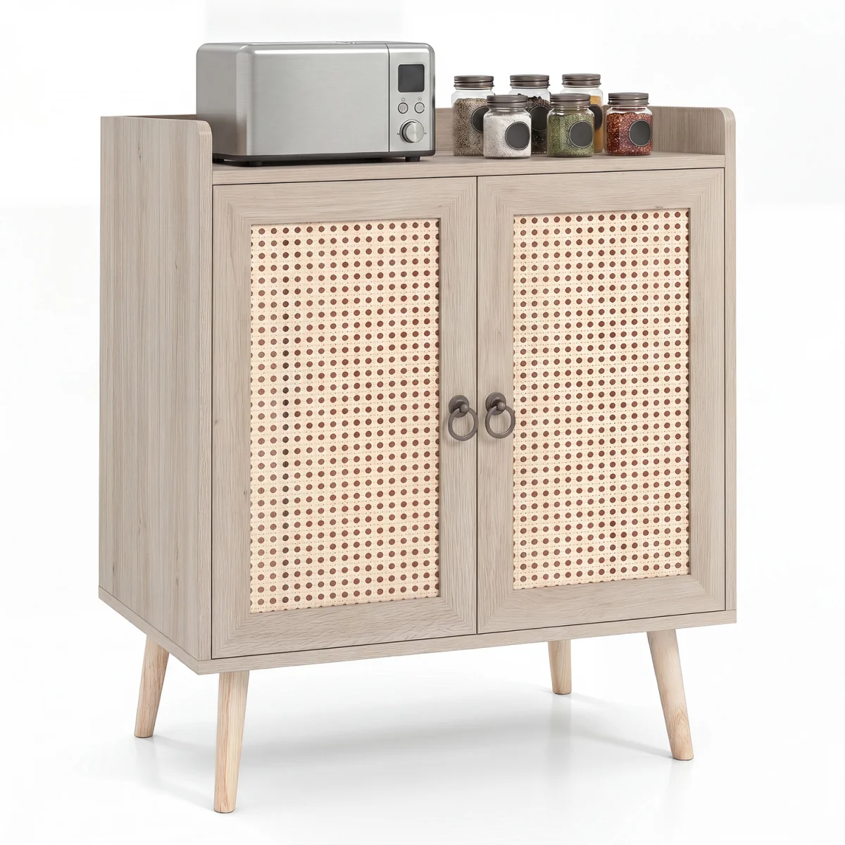 Rattan Coffee Bar Cabinet - Brown – image 2