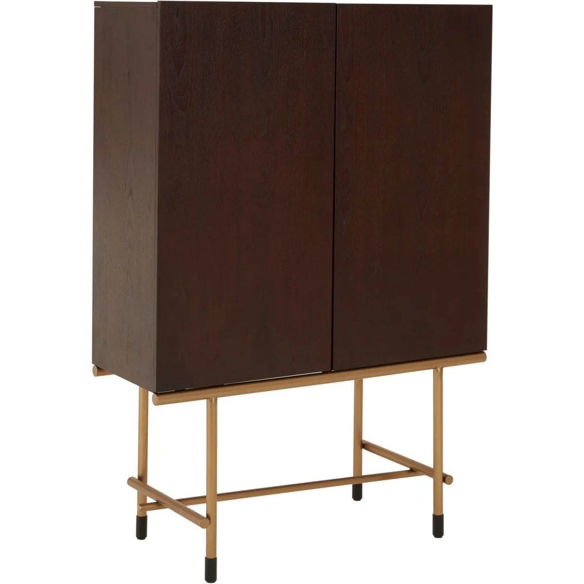 Delta Walnut Veneer Drinks Cabinet - Brown – image 2