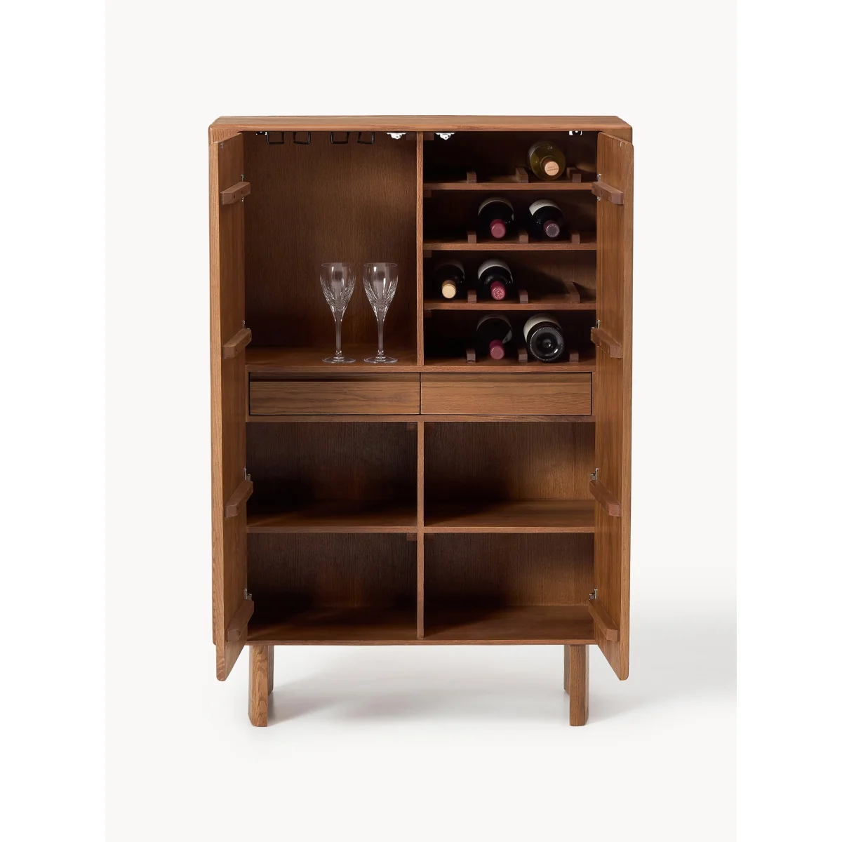 Oak Wood Bar Cabinet Chandler – image 3