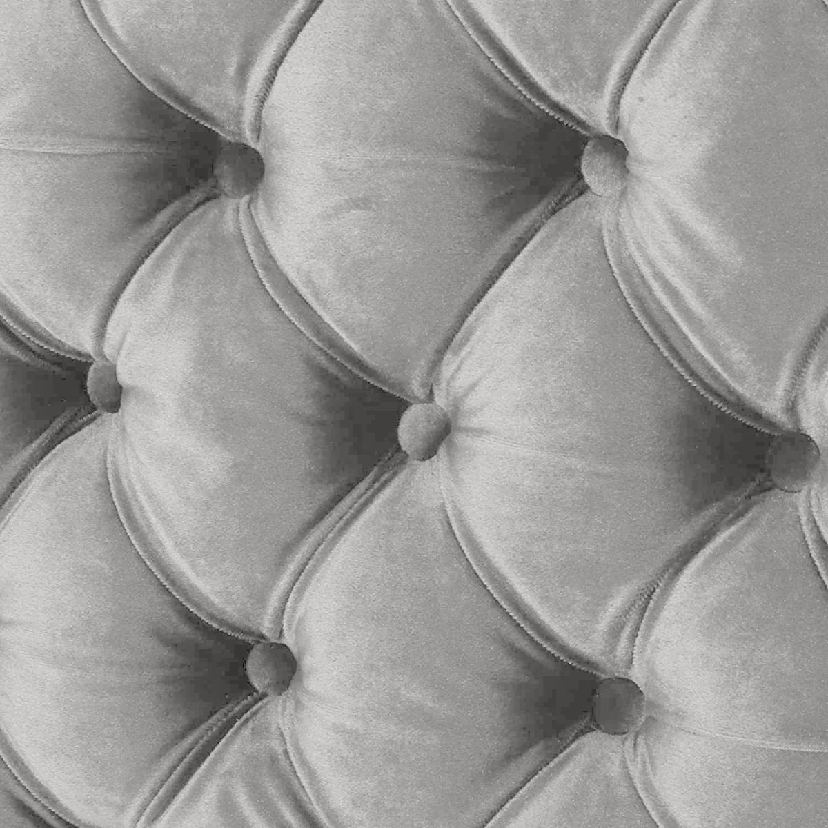 Elba Plush 26 inch Strutted Headboard - Silver / Small Double – image 3
