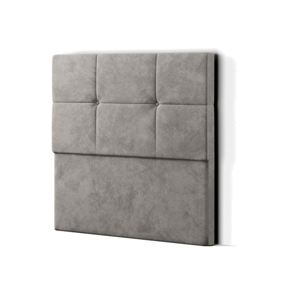 Jacob Headboard Floor Standing Matching Buttons Plush - Silver / Small Double – image 1