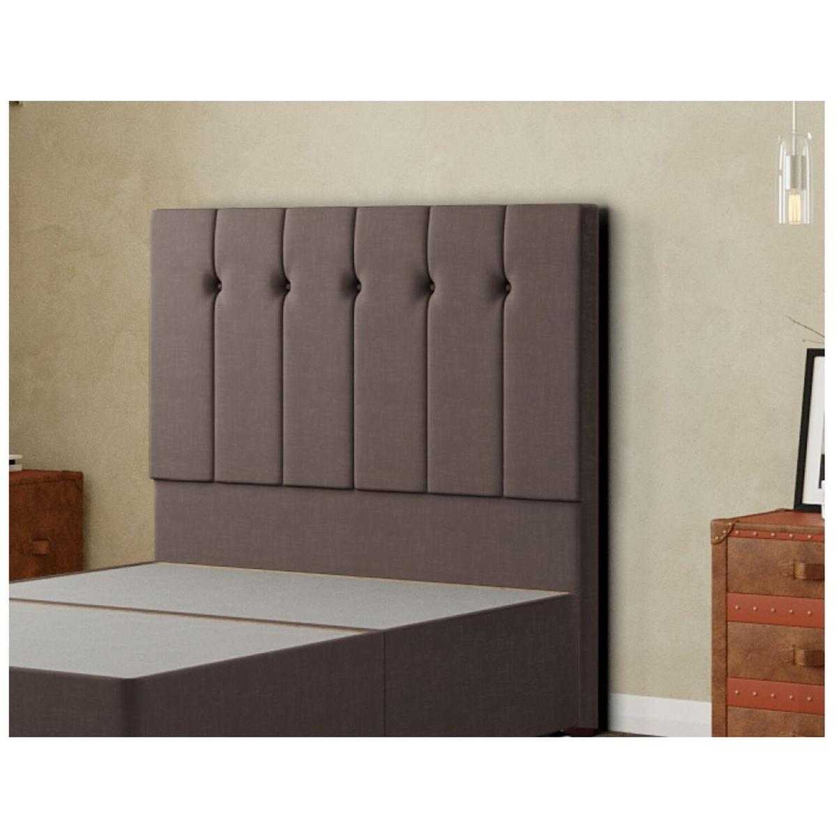 Highland Headboard Floor Standing Matching Buttons Malham Weave - Slate / Small Double – image 3