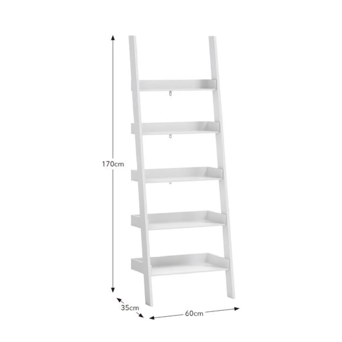 Lynton Ladder Bookcase, White – image 8