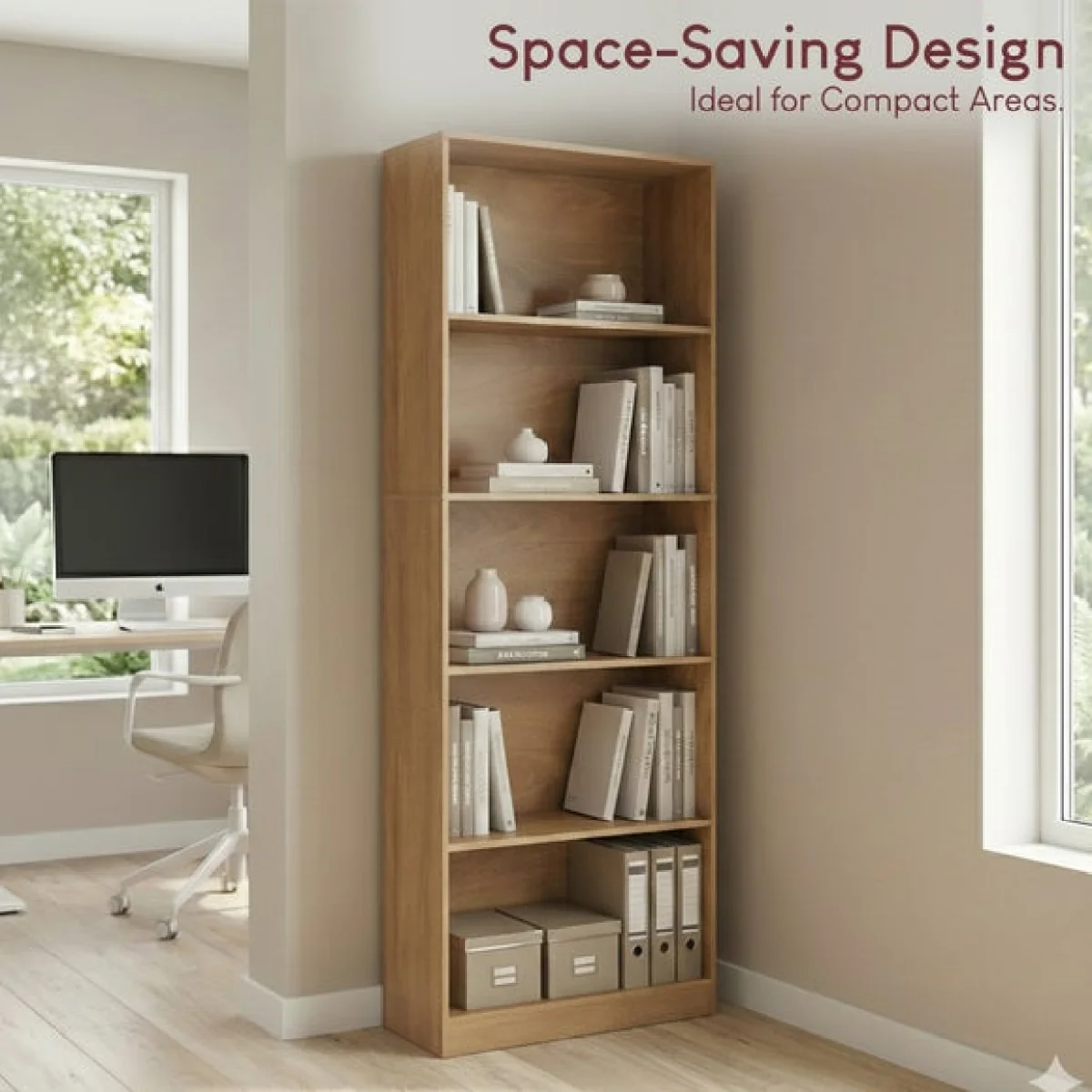 Cambridge 5 Tier Extra Large Bookcase – image 4