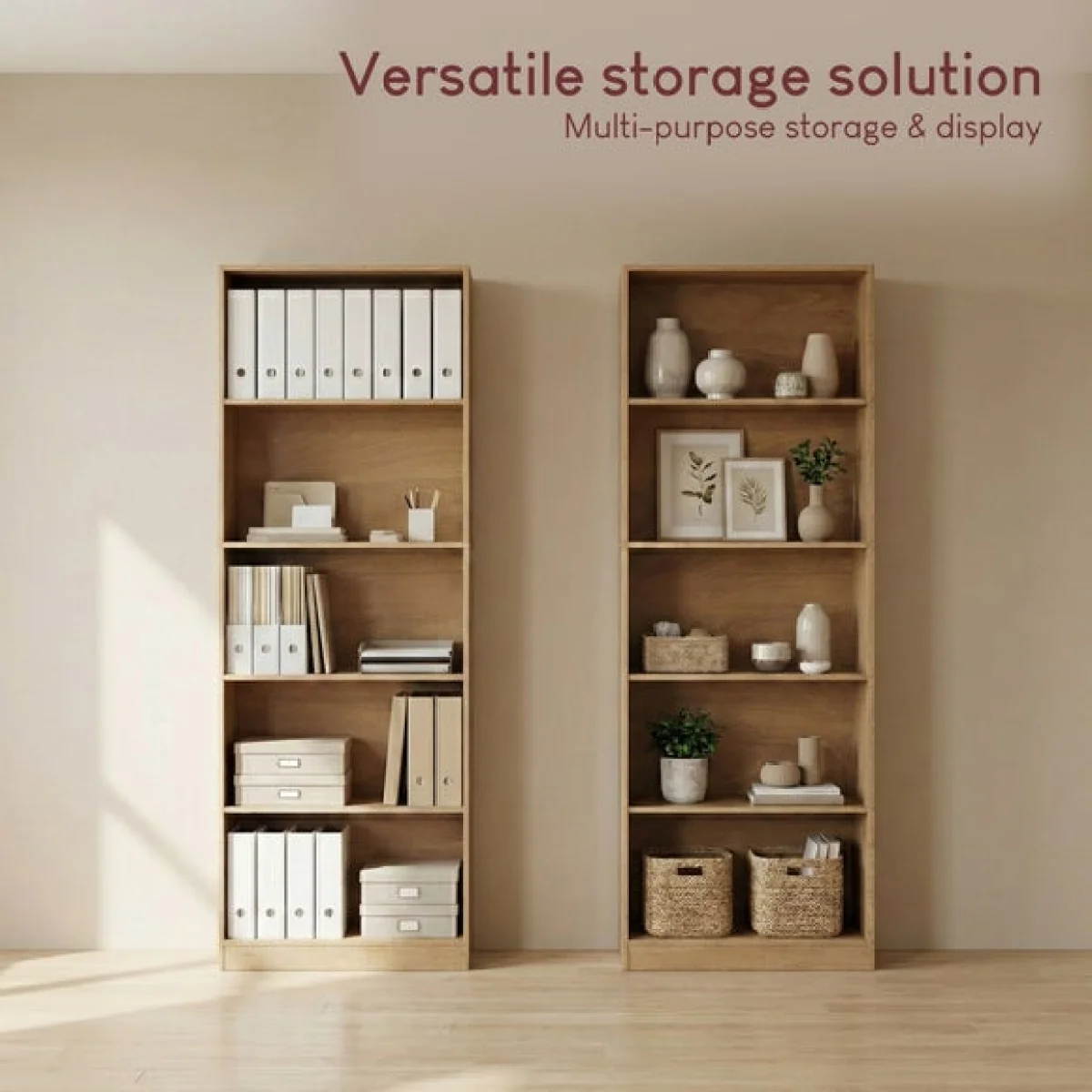 Cambridge 5 Tier Extra Large Bookcase – image 5