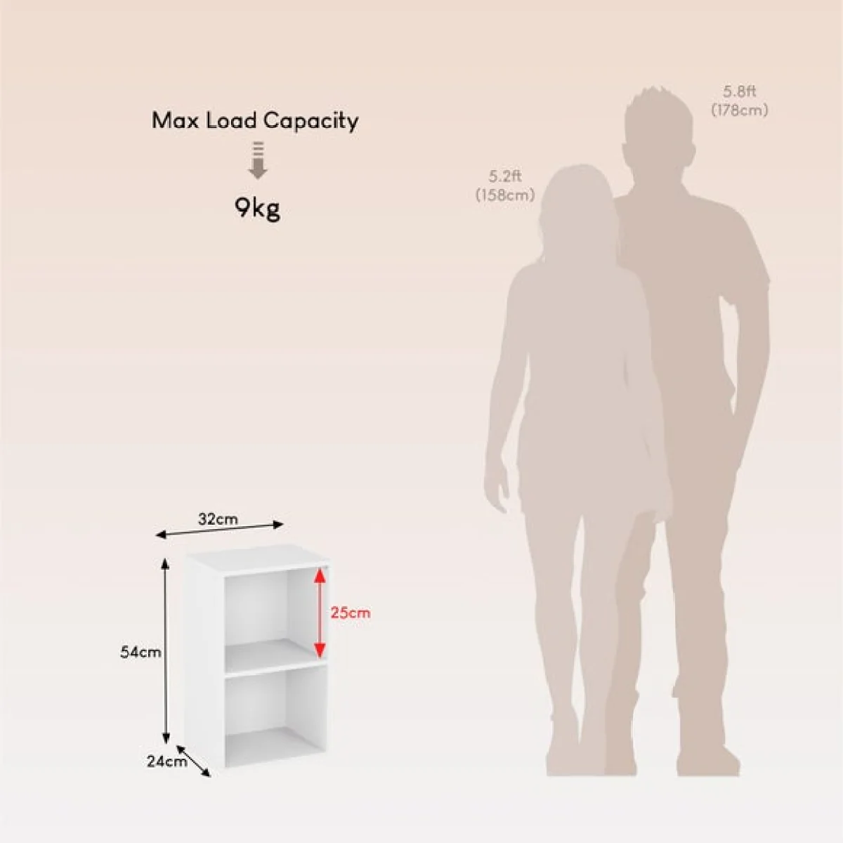 Oxford 2 Tier Cube Bookcase – image 10