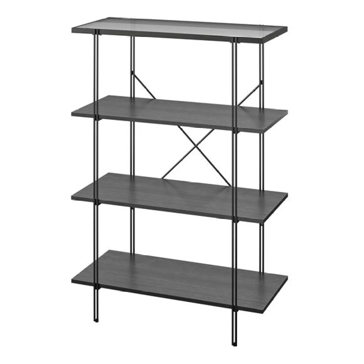 Return - Wainwright 4 Shelf Bookcase, Black Oak – image 3