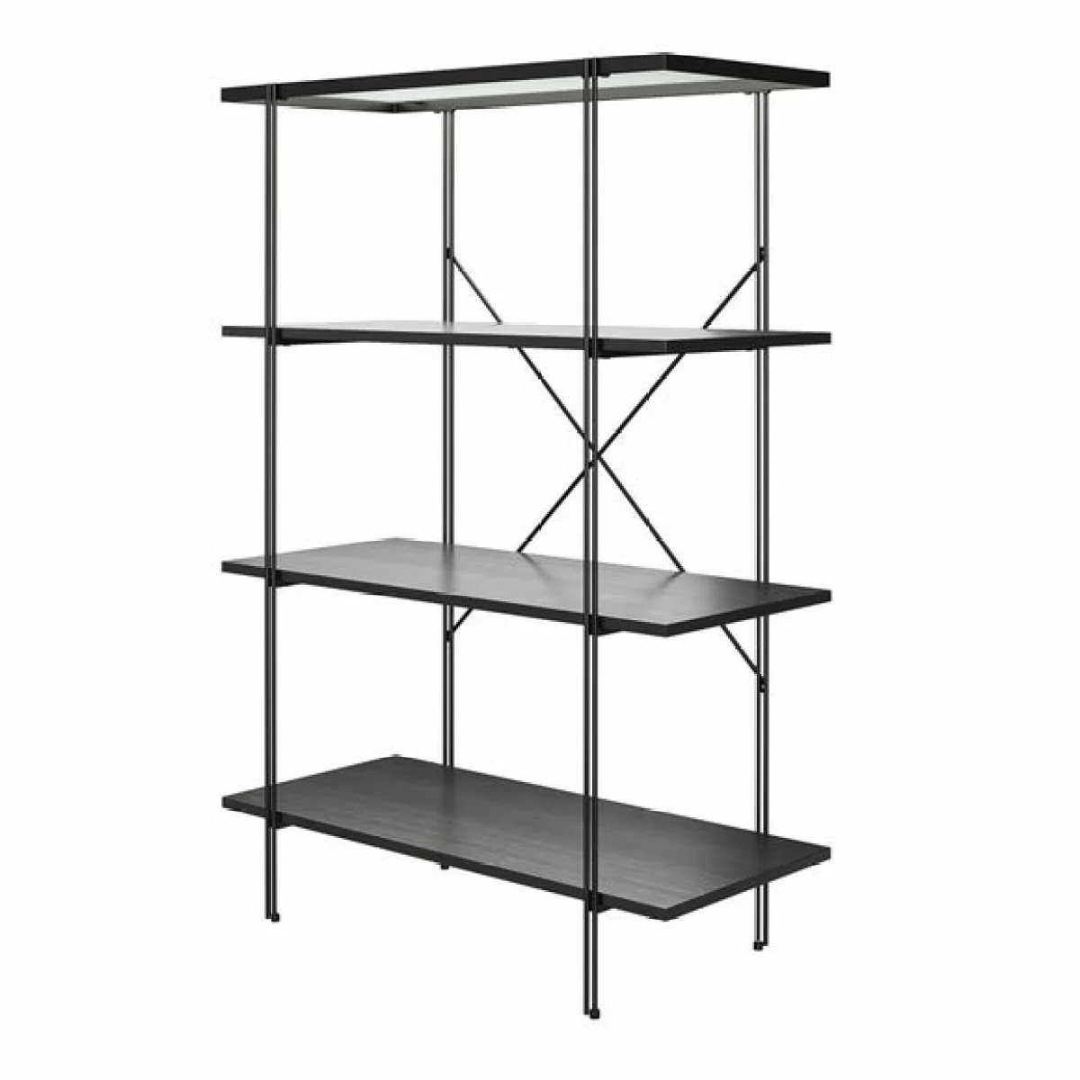 Return - Wainwright 4 Shelf Bookcase, Black Oak – image 5