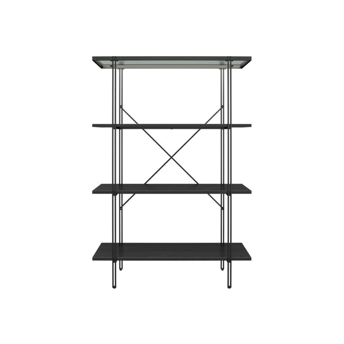 Return - Wainwright 4 Shelf Bookcase, Black Oak – image 1