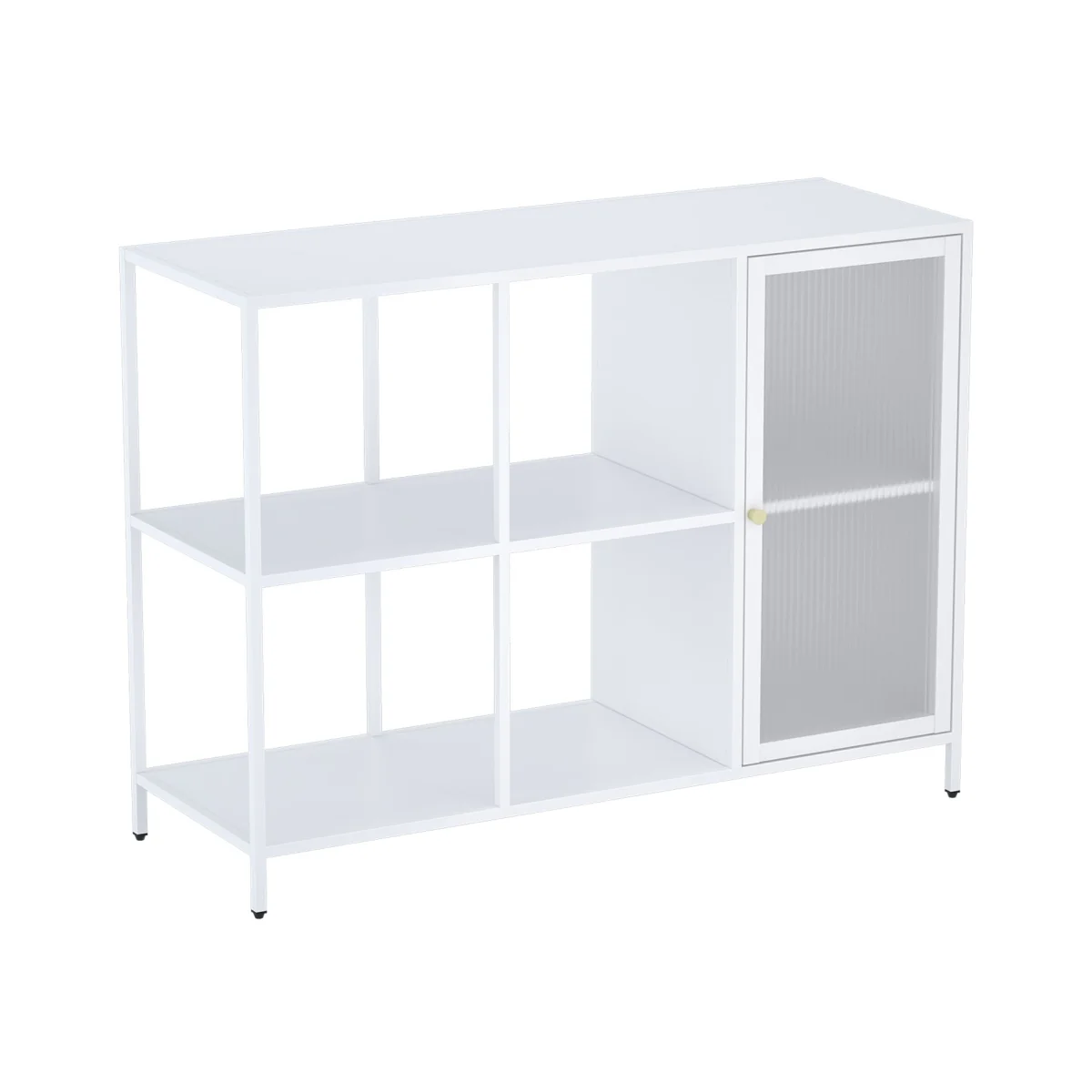 Cullen Rib Door Shelving Unit - White