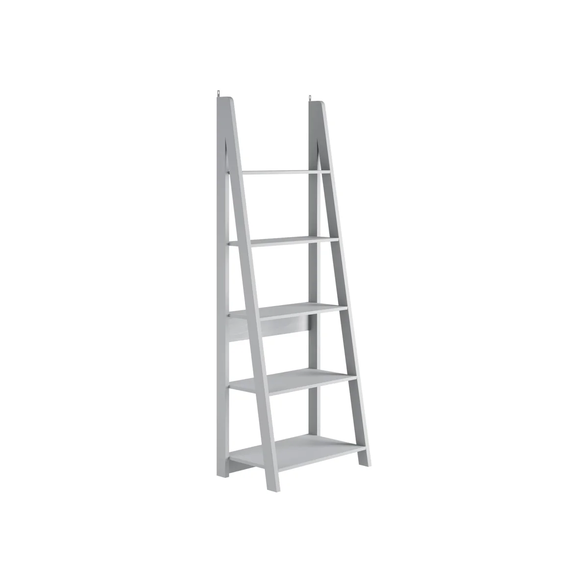 Tiva Wooden Ladder Bookcase - Grey