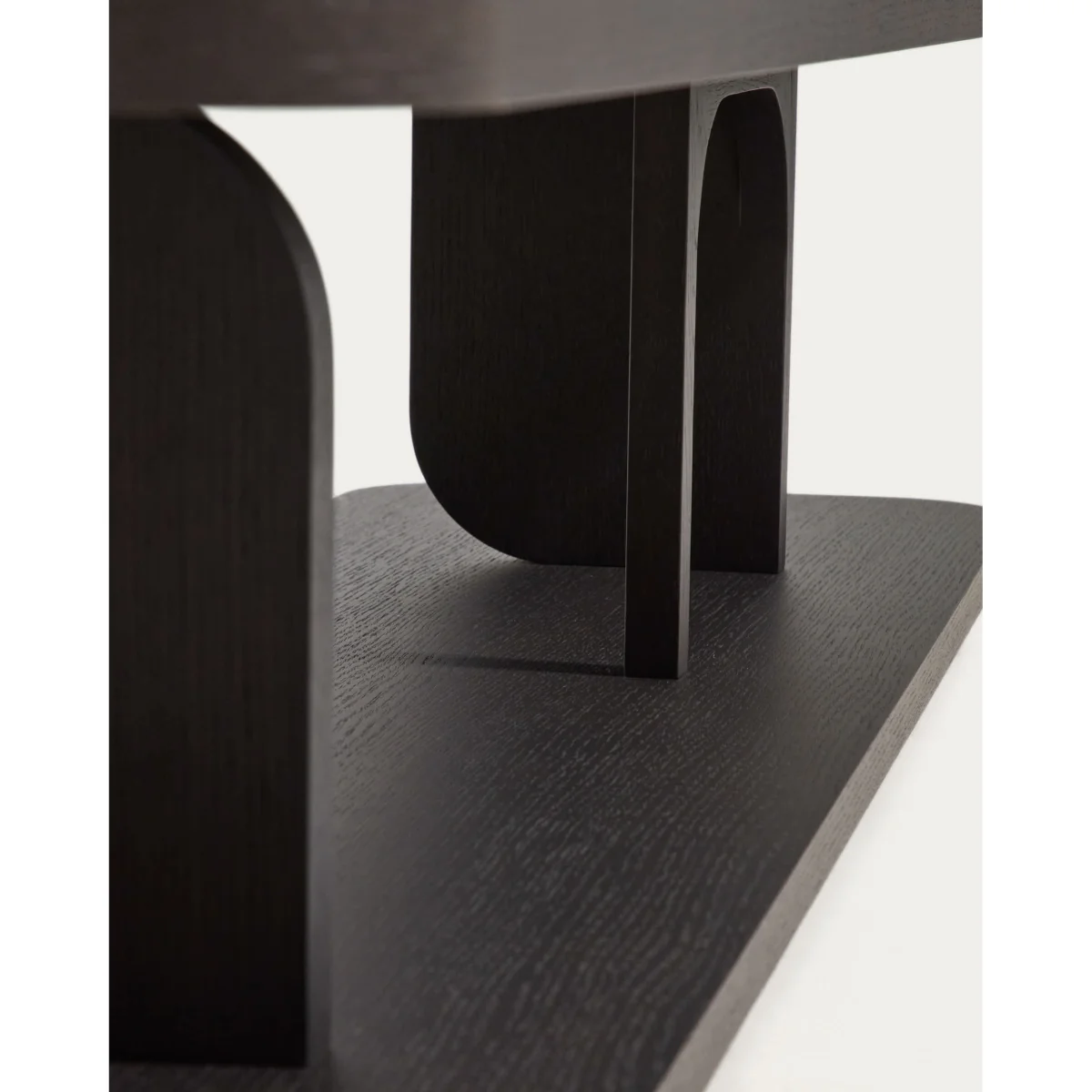 Aduma ebonised finish oak veneer shelving unit FSC 100% 160 x 65 cm – image 5