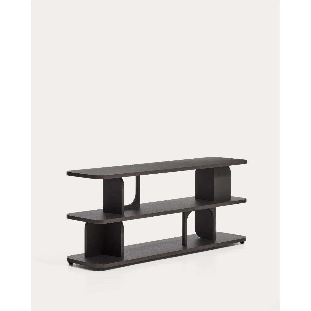 Aduma ebonised finish oak veneer shelving unit FSC 100% 160 x 65 cm – image 6