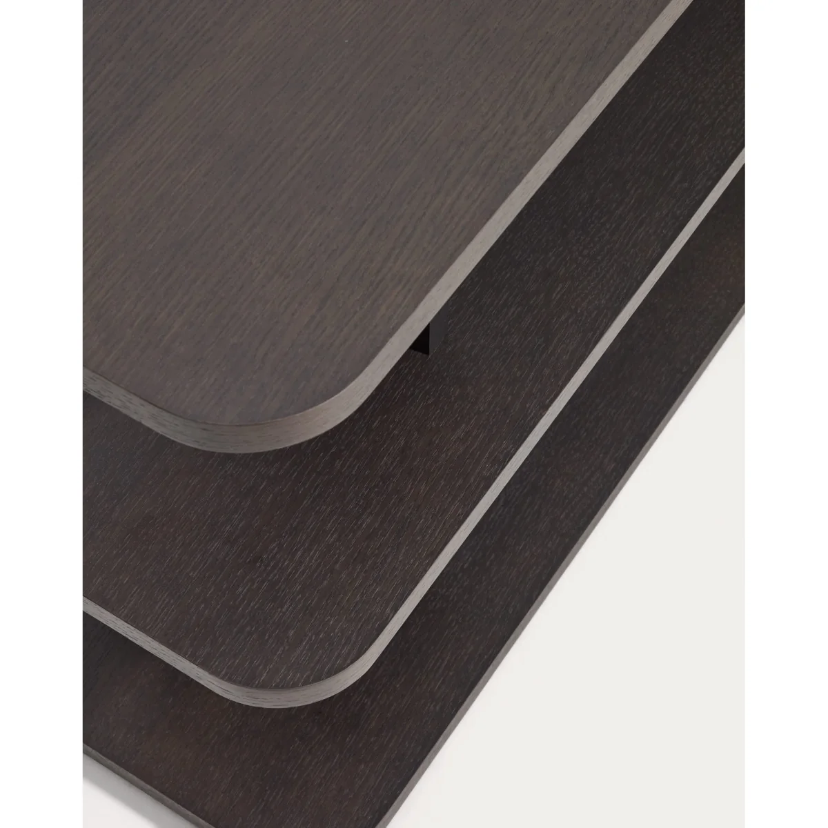 Aduma ebonised finish oak veneer shelving unit FSC 100% 160 x 65 cm – image 7