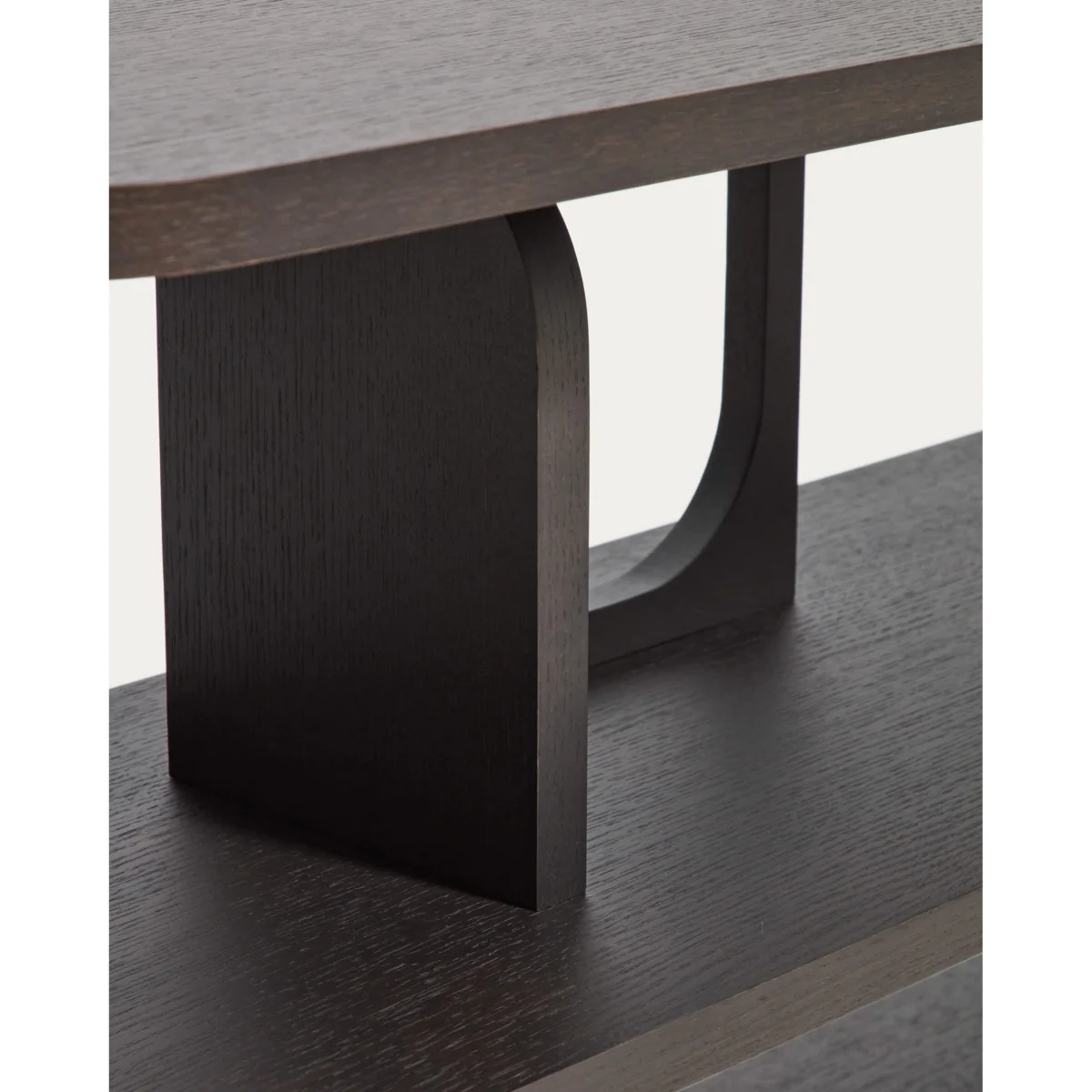 Aduma ebonised finish oak veneer shelving unit FSC 100% 160 x 65 cm – image 9