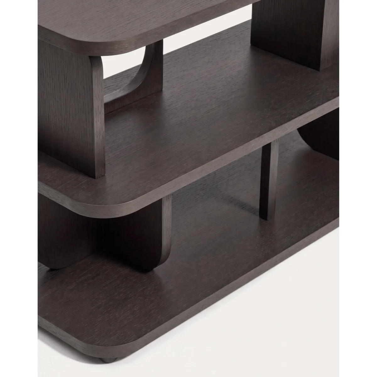Aduma ebonised-finish oak veneer shelving unit FSC 100% 100 x 65 cm – image 3