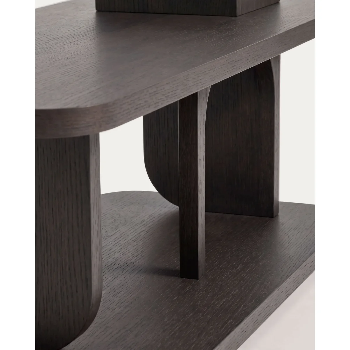 Aduma ebonised-finish oak veneer shelving unit FSC 100% 100 x 65 cm – image 4
