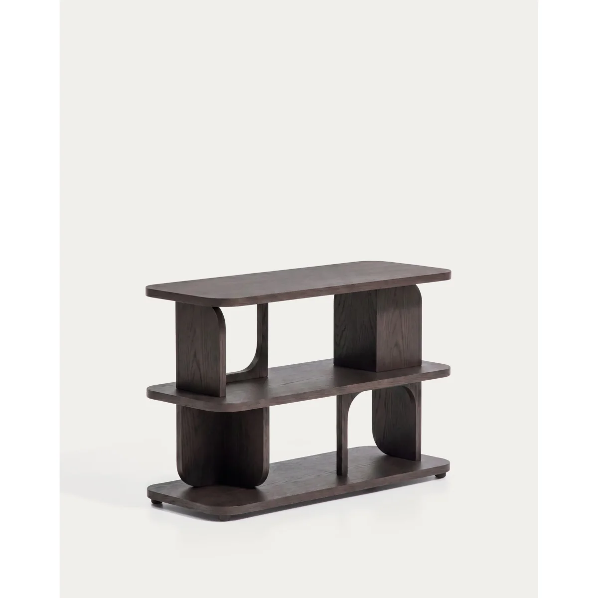 Aduma ebonised-finish oak veneer shelving unit FSC 100% 100 x 65 cm – image 5