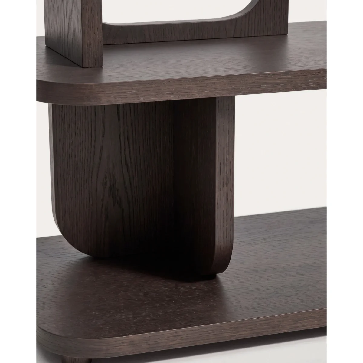 Aduma ebonised-finish oak veneer shelving unit FSC 100% 100 x 65 cm – image 8