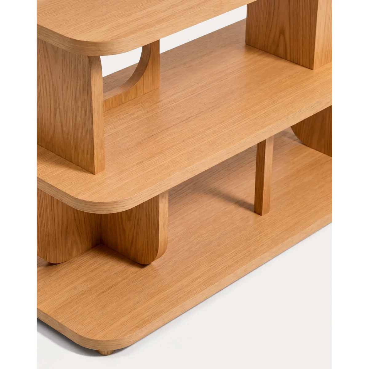 Aduma natural-coloured finish oak veneer shelving unit FSC 100% 100 x 65 cm – image 3