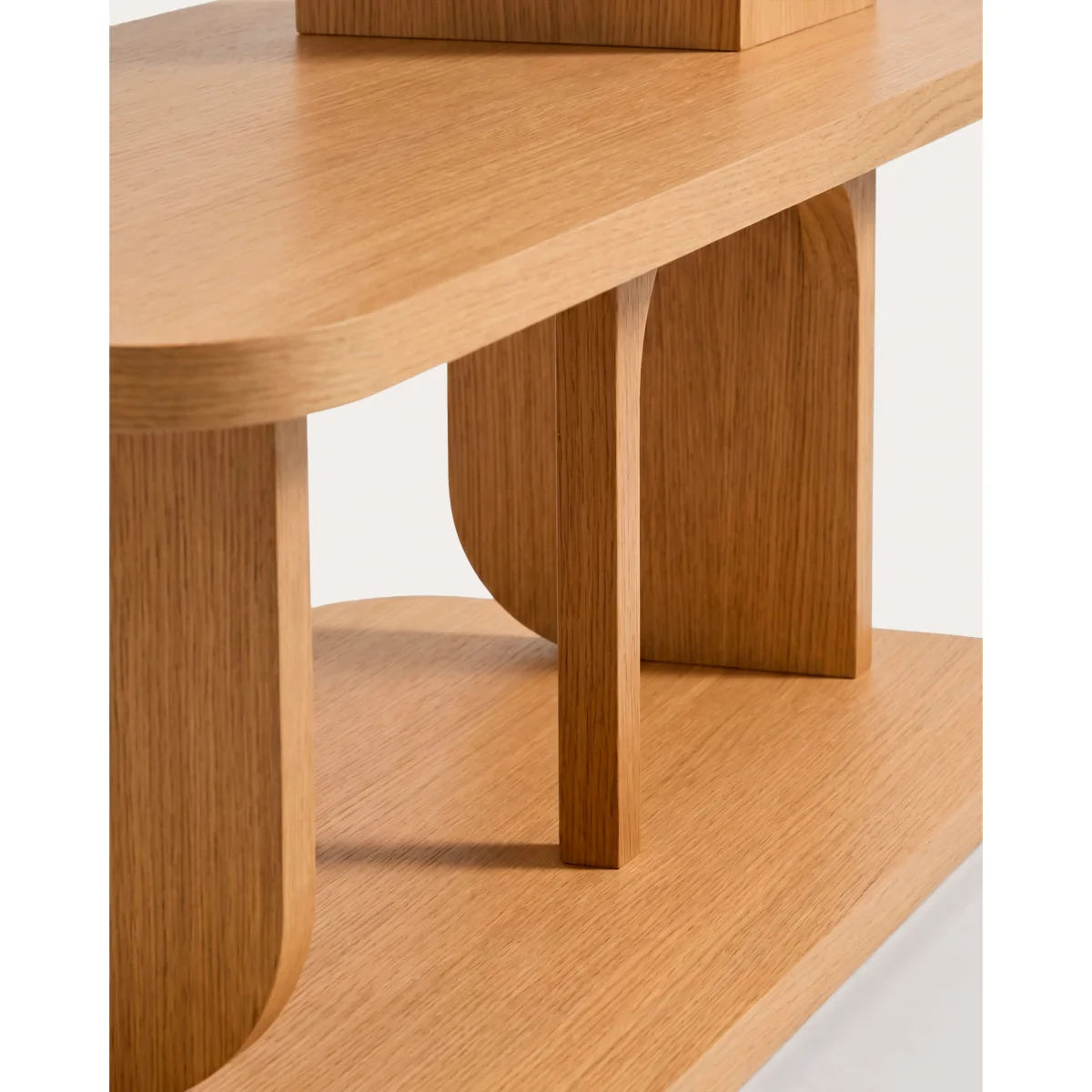 Aduma natural-coloured finish oak veneer shelving unit FSC 100% 100 x 65 cm – image 4